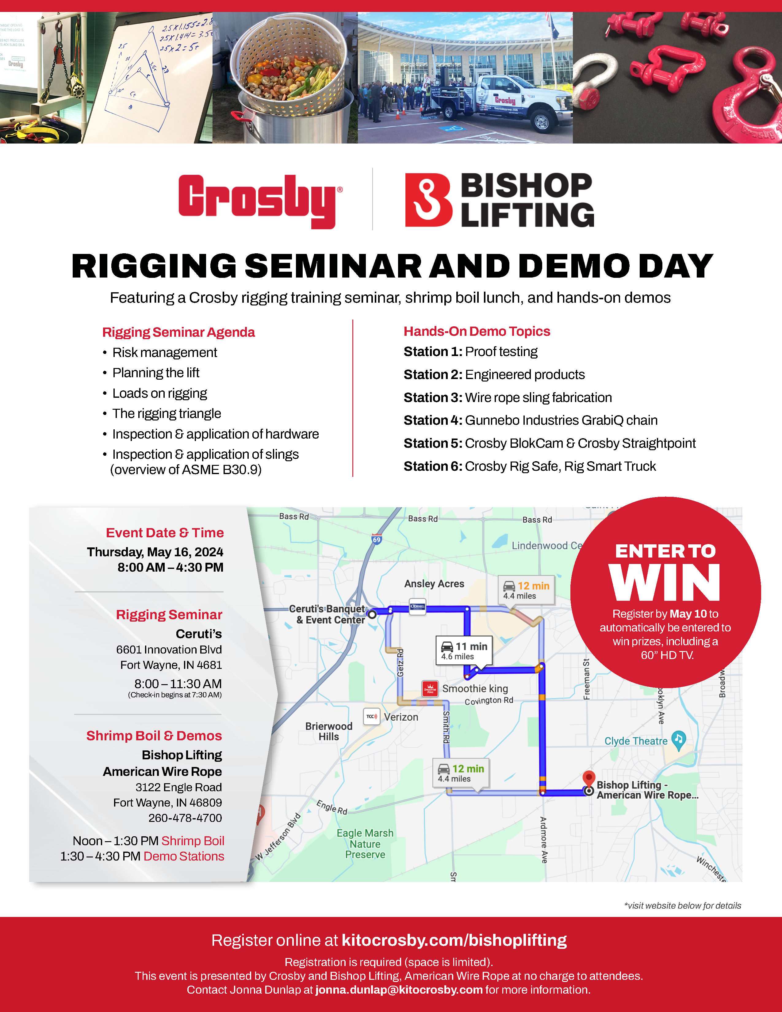 Bishop Lifting Demo Day and Rigging Seminar