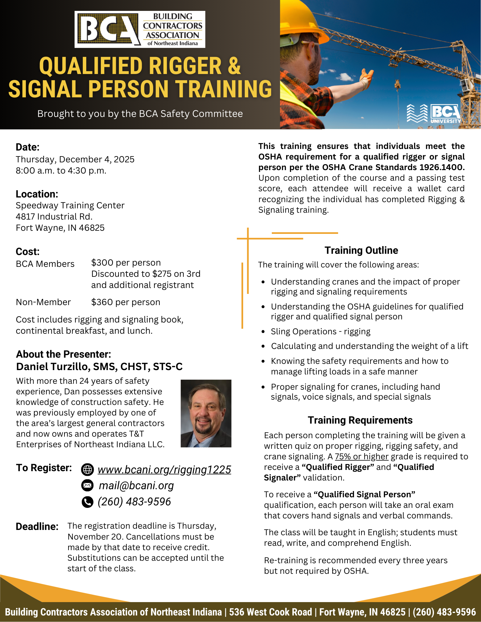 Rigging & Signaling Flyer 2025